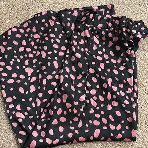 ZARA Long pink leopard print skirt